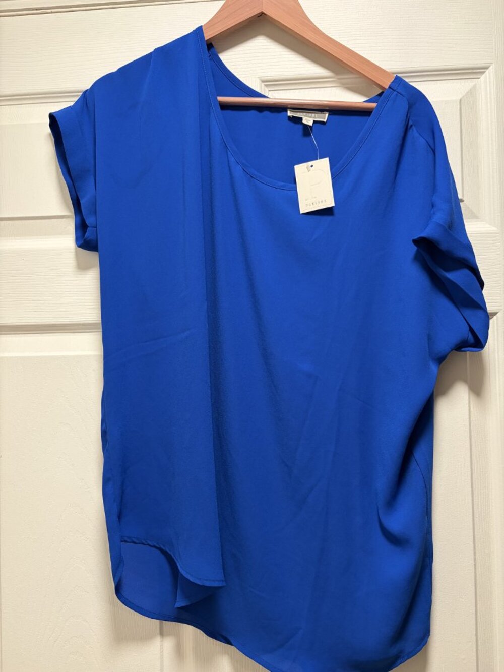 Pleione Royal Blue Work Blouse Top XL